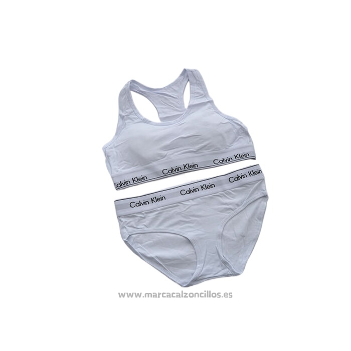 Conjunto Sujetador y Slip Calvin Klein Mujer Blanco4